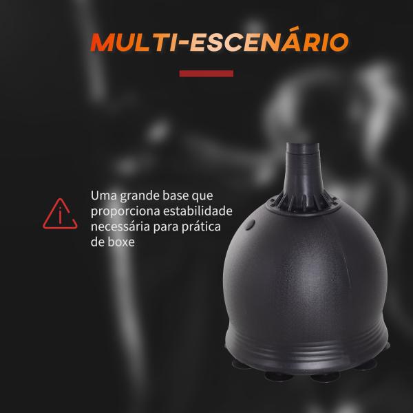 Saco de Boxe de Pé 165cm Sacos de Chão com Suporte para Preencher de Água ou Areia para Adultos e Crianças Preto