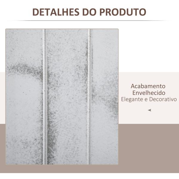 Biombo Dobrável de 4 Painéis Separador de Ambientes Elegante para Dormitórios Sala de Estar 160,5x170cm Branco Rústico