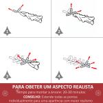 Árvore de Natal Artificial 120 cm com Fibra Óptica e Suporte Metálico Decoração de Natal Ø60x120 cm Verde