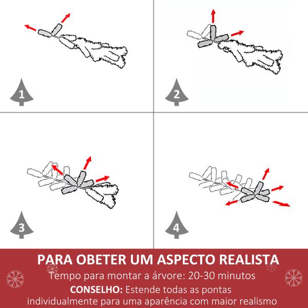 Árvore de Natal Artificial 120 cm com Fibra Óptica e Suporte Metálico Decoração de Natal Ø60x120 cm Verde