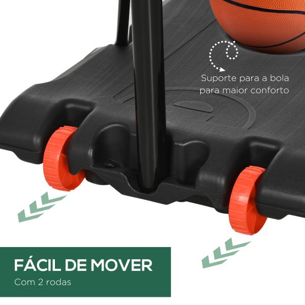Tabela de Basquetebol com Altura Ajustável 178 - 208 cm Rodas Base Recarregável para Exterior 75x56x210 - 240 cm Amarelo e Preto