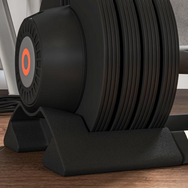 Conjunto de Pesos Ajustável de 10 kg com Ajuste Rápido de Peso com Base de Armazenamento e Pega Antiderrapante 33xØ16 cm Preto
