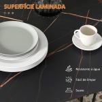 Mesa de Sala de Jantar Dobrável com Rodas Mesa Multifuncional para Sala de Jantar 120x80x73 cm Preto
