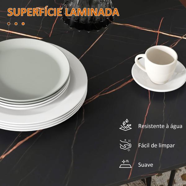 Mesa de Sala de Jantar Dobrável com Rodas Mesa Multifuncional para Sala de Jantar 120x80x73 cm Preto