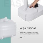 Lavatório Portátil para Campismo com Depósito de Água de 17L Dispensador de Sabão e 2 Rodas 51x33,5x103 cm Cinza Claro