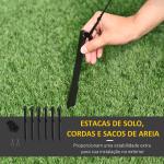Pai Natal com Trenó e Renas Infláveis com Luzes LED Decoração de Natal para Exterior Ar Livre com Inflador 240x57x112cm Multicor
