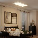 Conjunto de 4 Candeeiros de Teto Cor Regulável com Interruptor DIP e de Parede 3000K/4000K/6000K 60x30x3,7 cm Branco