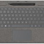 Teclado Microsoft Surface Pro com trackpad bandeja de armazenamento e carregamento de Surface Slim Pen 2 QWERTY com Slim Pen 2 - para Microsoft Surface Pro 8, Pro 8 for Business, Pro 9, Pro 9 for Cor Platina