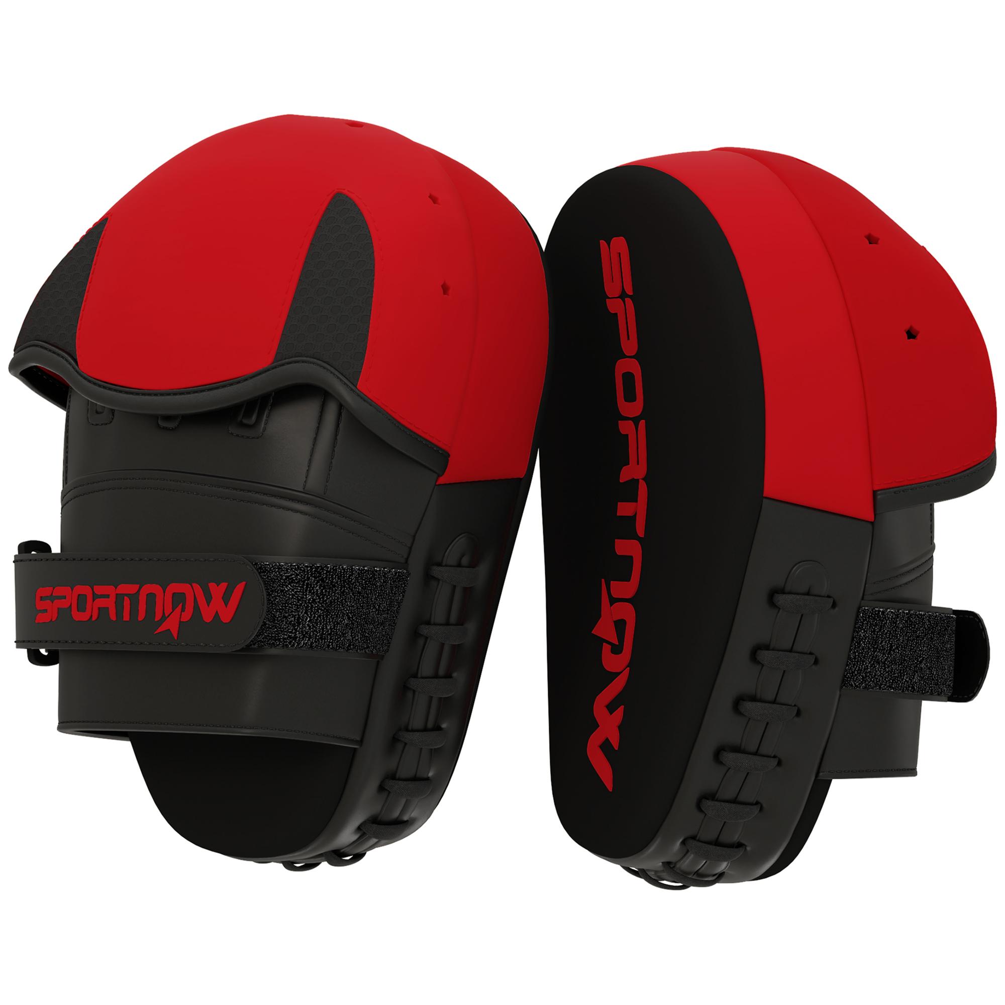 Plastrons de Boxeo Paos de Muay Thai MMA para Treino de Boxeo Boxing Karate Taekwondo Artes Marciais 24x19x4 cm Vermelho