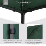 Toldo de Substituição de 3x3m para Pérgola de Jardim com 8 Orifícios de Drenagem e Ventilação Verde