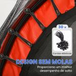 Trampolim para Crianças com Rede de Segurança e Estrutura de Aço para Interiores e Exteriores Carga 50 kg Ø163x190 cm Vermelho