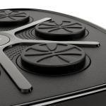 Máquina de Boxe Musical com 9 Modos de Velocidade Luvas e Conexão Bluetooth Luzes LED 41,8x44,6x7,5 cm Preto