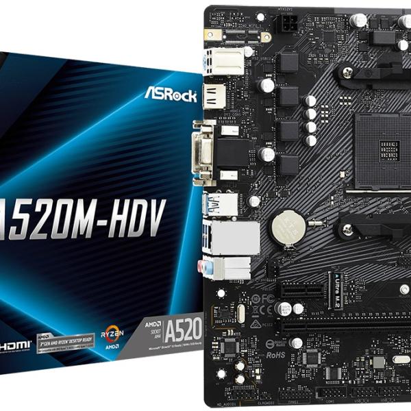 Motherboard Micro ATX A520M - HDV Socket AM4 - ASROCK