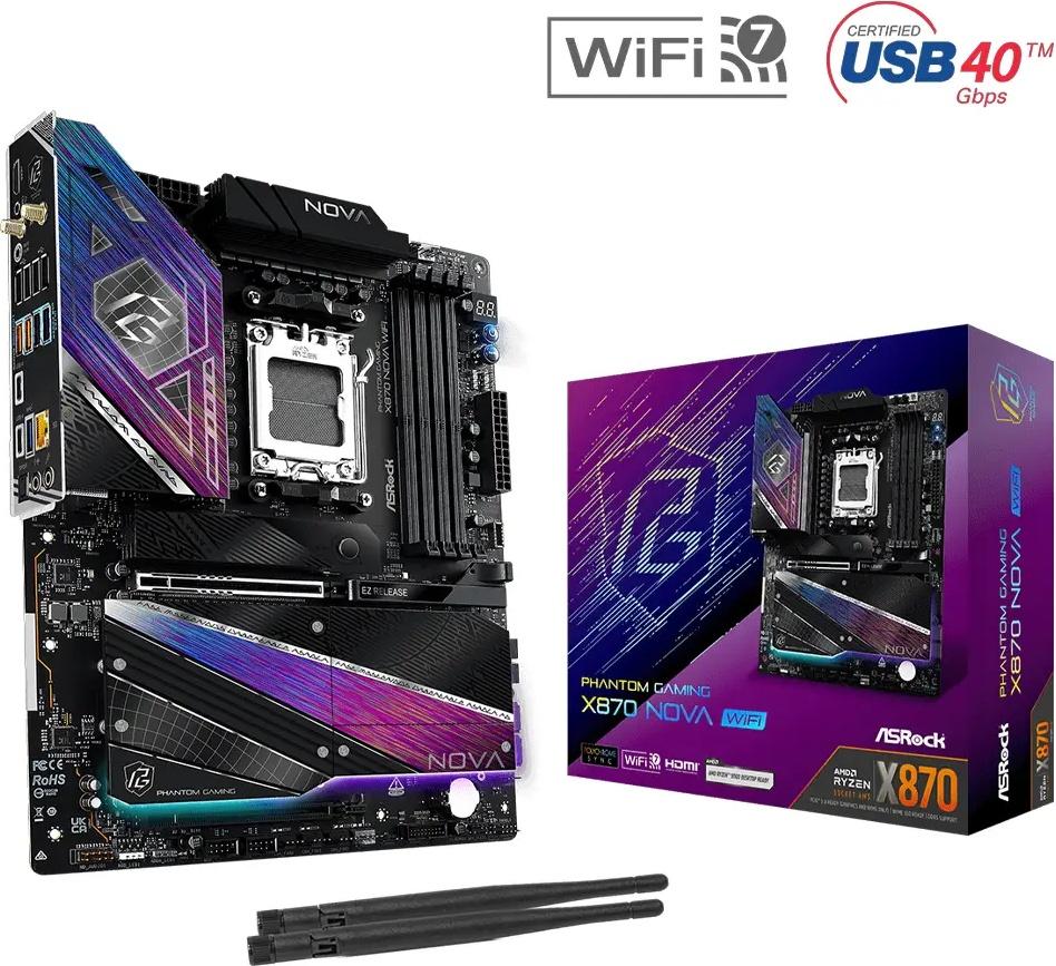 Motherboard ATX Phantom Gaming X870 Nova WiFi SktAM5 - ASROCK