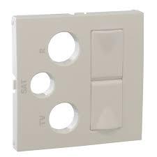 Centro p/ Tomada Mista R+TV+SAT+2x RJ45 Branco Série LOGUS90 - EFAPEL
