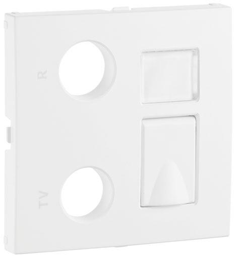 Centro p/ Tomadas Mistas R - TV - RJ45 / R - TV - RJ45 - FO LOGUS 90 (Branco) - EFAPEL