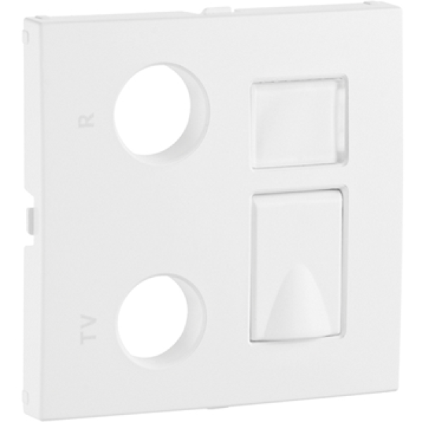 Centro p/ Tomadas Mistas R - TV - RJ45 / R - TV - RJ45 - FO LOGUS 90 (Gelo) - EFAPEL