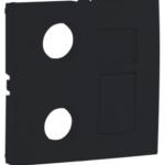 Centro p/ Tomadas Mistas R - TV - RJ45 / R - TV - RJ45 - FO LOGUS 90 (Preto Mate) - EFAPEL