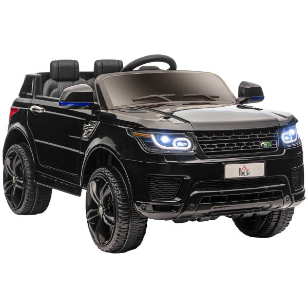 Carro Elétrico SUV Infantil 12V com 2 Motores Controlo Remoto Faróis Buzina Bluetooth Música USB e Abertura de Porta 3 - 5km/h 110x68x52cm Preto