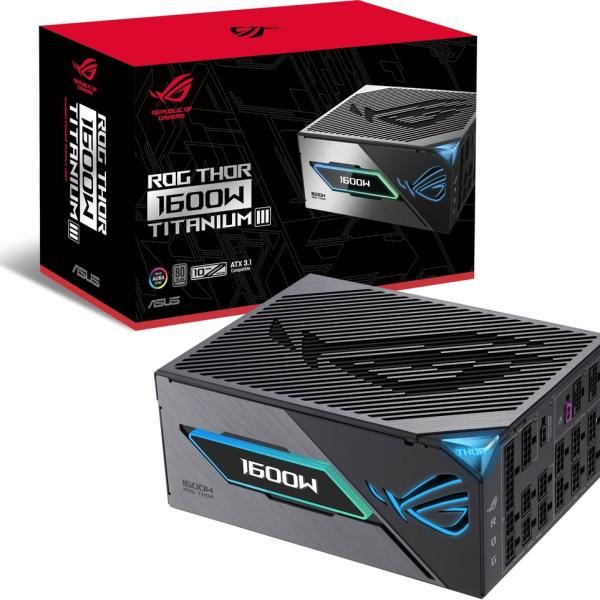 Fonte de Alimentação ATX ROG Thor 1600W Titanium III ATX 3.1/PCIe 5.1 80 Plus Titanium Full Modular