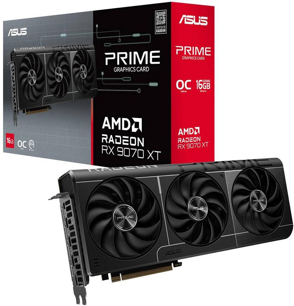 Placa Gráfica AMD Radeon RX 9070 XT RDNA 4 Prime OC 16GB GDDR6 - ASUS