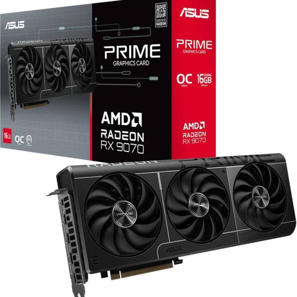 Placa Gráfica AMD Radeon RX 9070 RDNA 4 Prime OC 16GB GDDR6 - ASUS