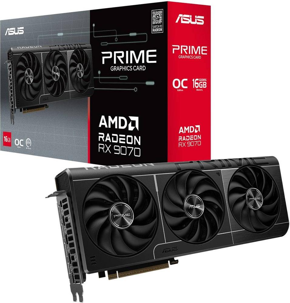 Placa Gráfica AMD Radeon RX 9070 RDNA 4 Prime OC 16GB GDDR6 - ASUS