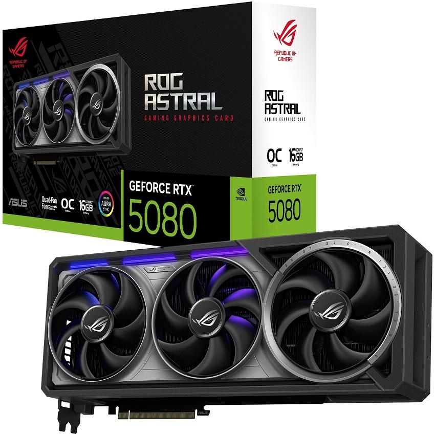Placa Gráfica GeForce RTX 5080 ROG Strix Astral OC 16GB GDDR7 DLSS4 - ASUS