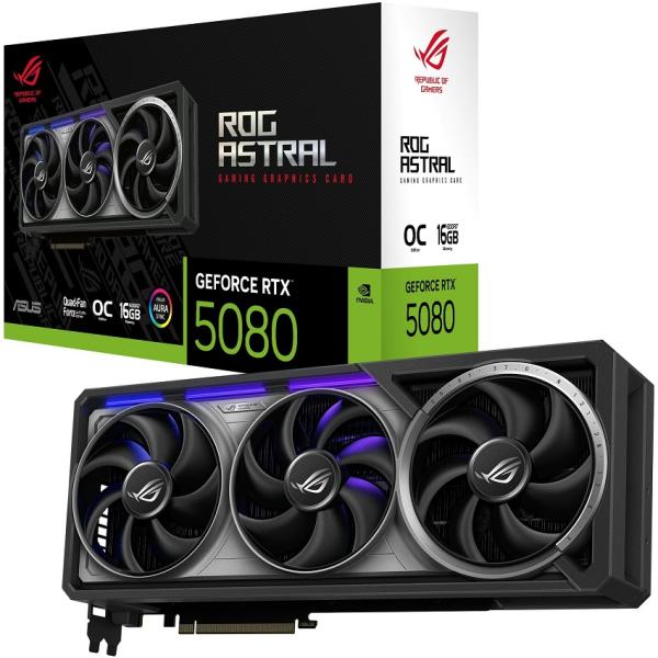 Placa Gráfica GeForce RTX 5080 ROG Strix Astral OC 16GB GDDR7 DLSS4 - ASUS