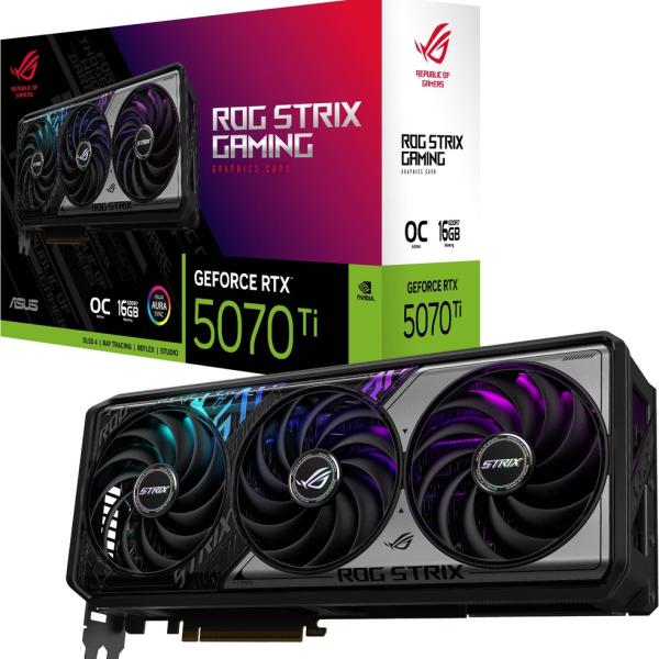 Placa Gráfica NVIDIA GeForce RTX 5070 Ti Blackwell ROG Strix Gaming OC 16GB GDDR7 DLSS4 - ASUS