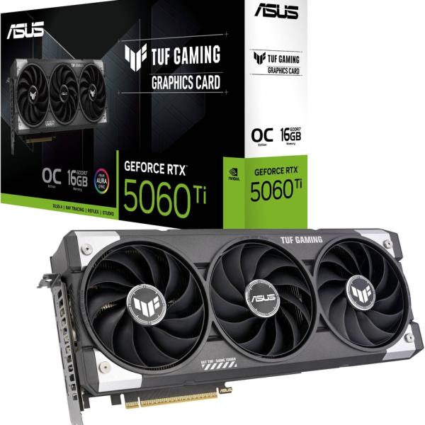 Placa Gráfica NVIDIA GeForce RTX 5060 Ti Blackwell TUF Gaming OC 16GB GDDR7 DLSS4 - ASUS