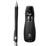 Apresentador Diapositivos R400 c/ Apontador Laser s/ Fios (Preto) - LOGITECH