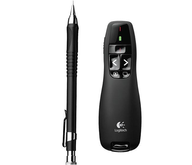 Apresentador Diapositivos R400 c/ Apontador Laser s/ Fios (Preto) - LOGITECH
