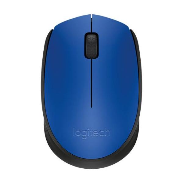 Rato Óptico USB 1000DPI s/ Fios (Preto/Azul) - Logitech M171 RF