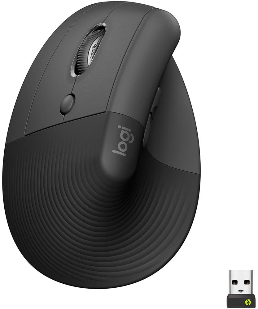 Rato Ergo Lift Left Vertical Wireless / Bluetooth Ótico 4000 DPI (Preto) - LOGITECH