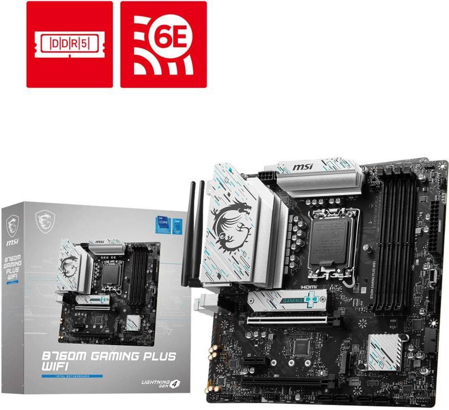 Motherboard Micro - ATX B760M Gaming Plus WiFi Skt1700 - MSI