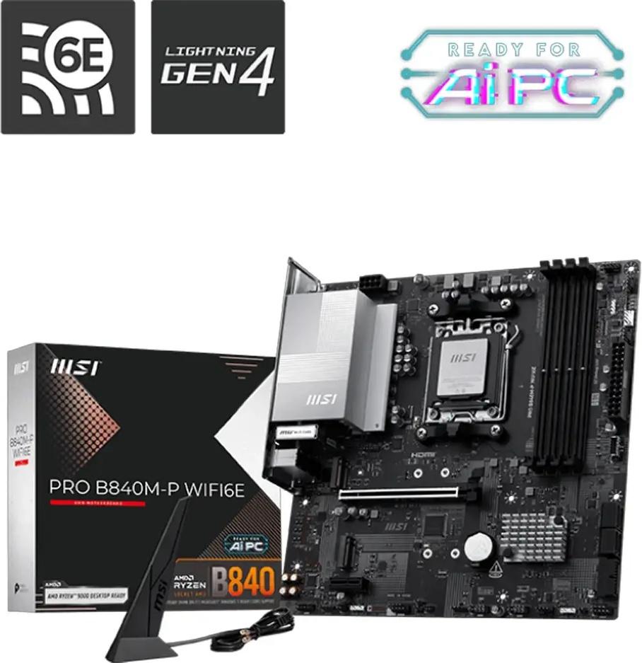 Motherboard Micro - ATX Pro B840M - P WiFi 6E SktAM5 - MSI
