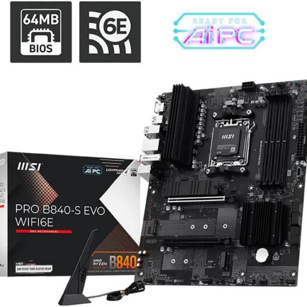 Motherboard ATX Pro B840 - S EVO WIFI6E SktAM5 - MSI