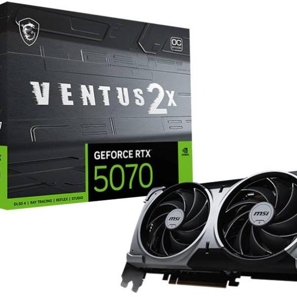 Placa Gráfica MSI GeForce RTX 5070 Ventus 2X OC 12GB GDDR7
