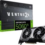Placa Gráfica NVIDIA GeForce RTX 5060 Ti Blackwell Ventus 2X OC Plus 16G GDDR7 DLSS4 - MSI