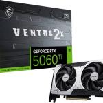 Placa Gráfica NVIDIA GeForce RTX 5060 Ti Blackwell Ventus 2X OC Plus 8GB GDDR7 DLSS4 - MSI