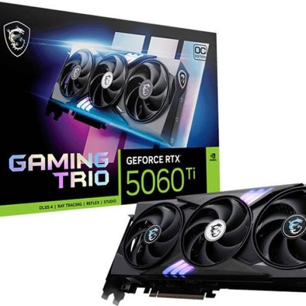 Placa Gráfica NVIDIA GeForce RTX 5060 Ti Blackwell Gaming Trio OC 8GB GDDR7 DLSS4 - MSI