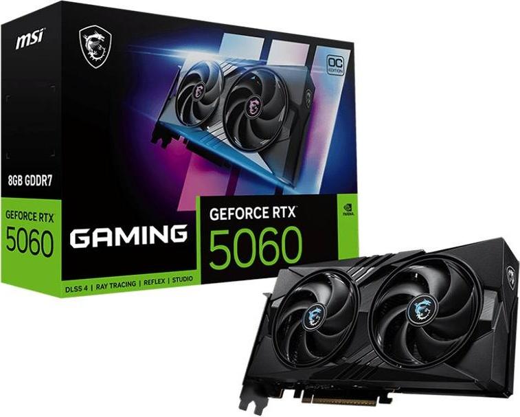 Placa Gráfica NVIDIA GeForce RTX 5060 Blackwell Gaming OC 8G GDDR7 DLSS4 - MSI