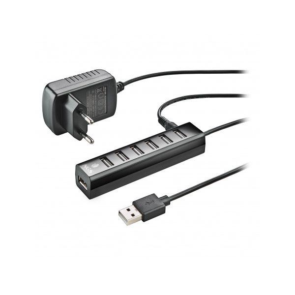 NGS Ihub7 Tiny Hub USB 2.0 - 7 Portas USB 2.0 - Adaptador de Corrente - Velocidade até 480Mbps