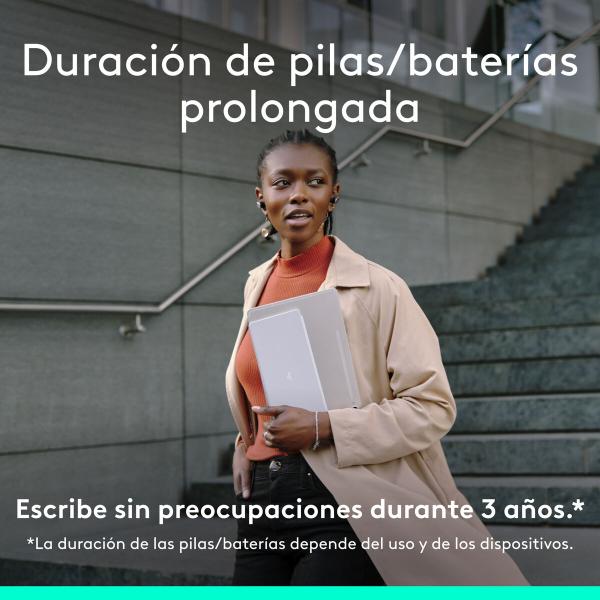 Teclado Bluetooth Logitech 920-013011 Qwerty espanhol Cinzento Branco/Cinzento