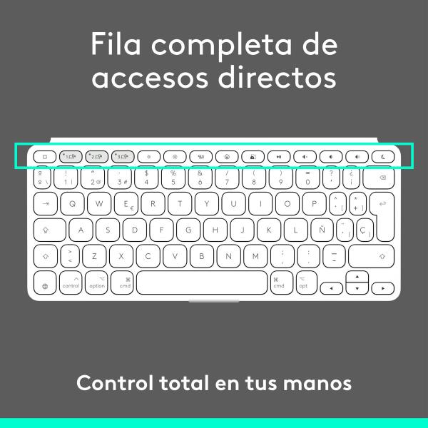 Teclado Bluetooth Logitech 920-013011 Qwerty espanhol Cinzento Branco/Cinzento