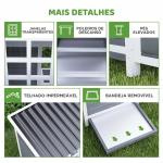 Galinheiro Exterior em Madeira 100x86x100 cm para 2 - 4 Galinhas com Ninho, Tabuleiro Amovível, Telhado Impermeável e Poleiros, Cinzento - Claro