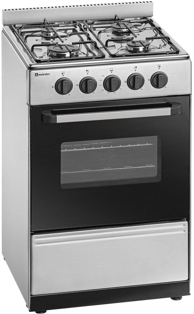 Fogão a Gás Natural 4 Zonas N 510 X NAT ST 55L (Inox) - MEIRELES