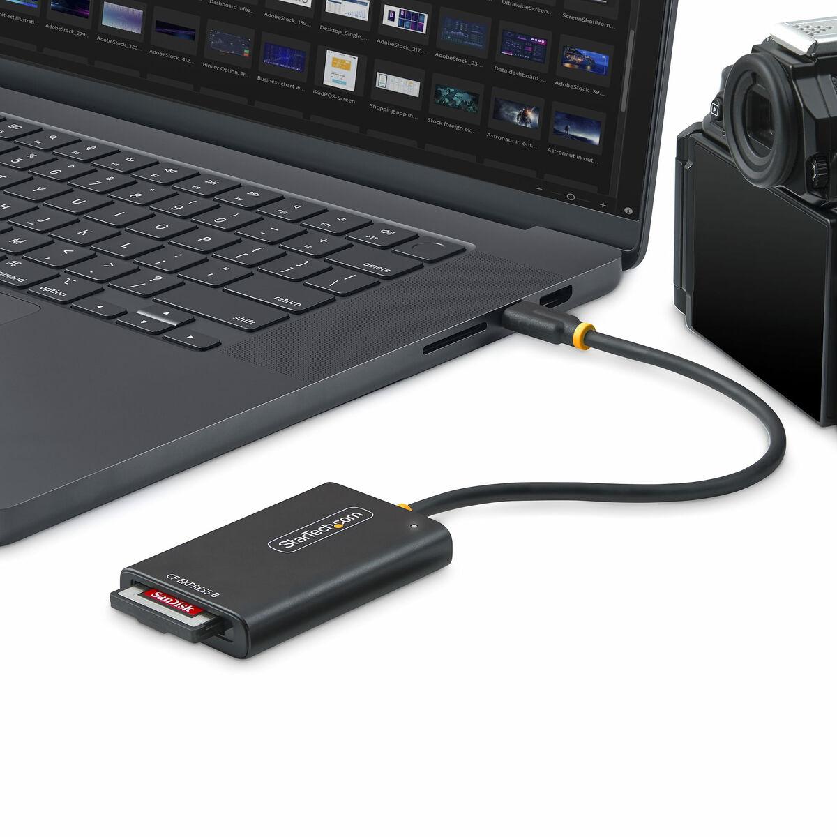 Leitor de cartões externo Startech 1B-USB-C-CFE-ADAPTER Preto
