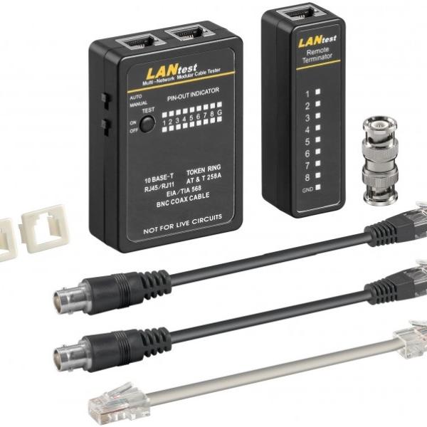 Testador de Rede RJ11, 12, 45 e Coaxial c/ Display